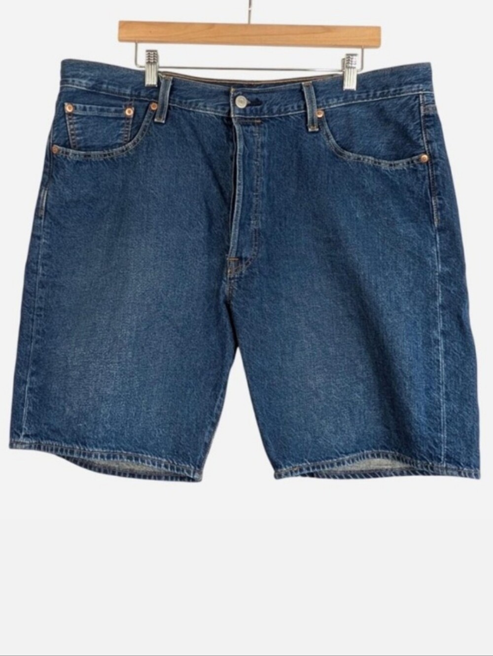 Levi's 501 Denim Five Button Fly Shorts Blue 38